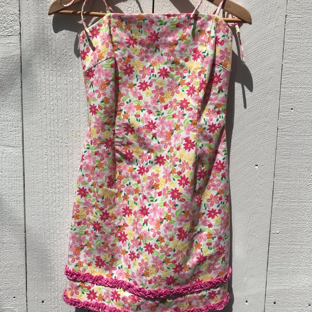 Vintage Lilly Pulitzer Floral Ruffle Dress